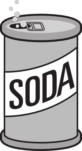 Soda Can Clip Art Black and White