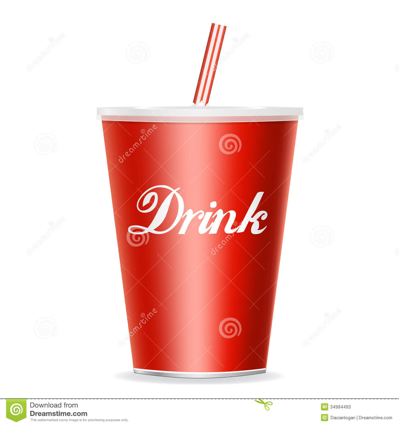 Soda Cup with Straw