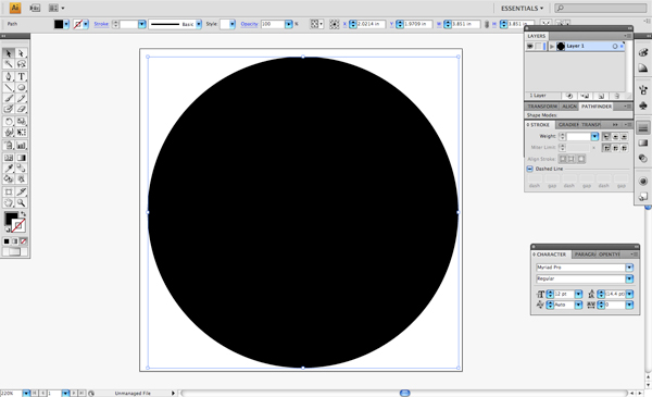 Solid Black Circle Shape