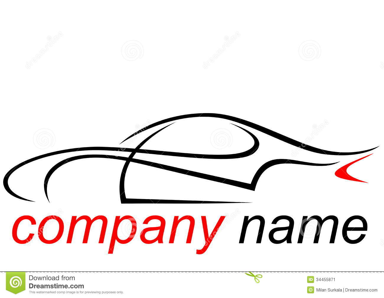 Sports Car Outline Logo