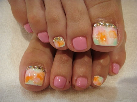 Spring Toe Nail Art Designs