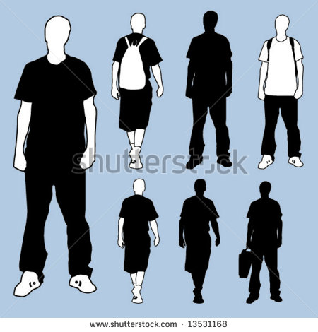 Standing Silhouette Figure