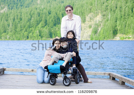 Stock-Photo Disabled Boy in Wheelchair
