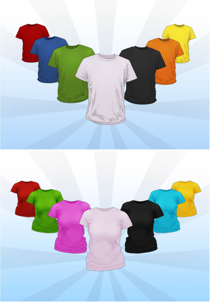 T-Shirt Template Photoshop PSD Download