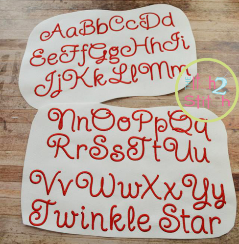 Twinkle Star Font Embroidery
