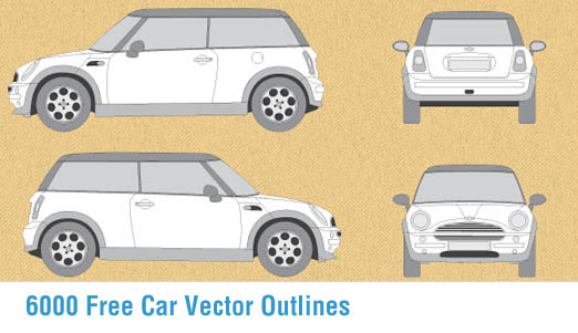 Vector Car Outline Templates Vector Car Outline Templates
