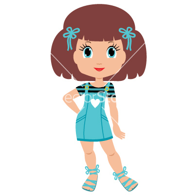 Vector Cartoon Girl