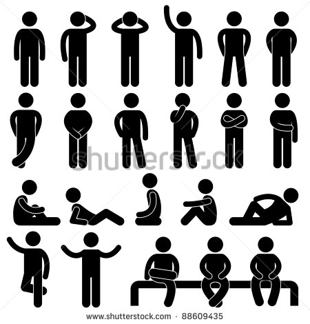 Vector People Sitting Icon