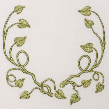 Vine Embroidery Monogram Blanks