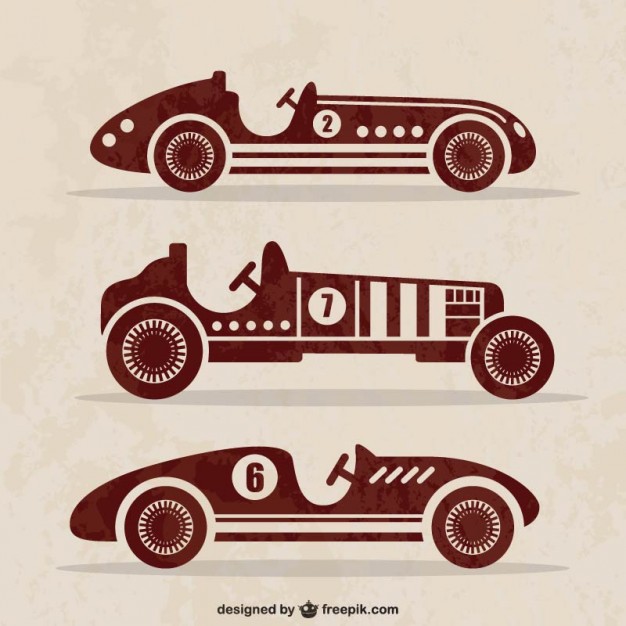 Vintage Race Car Vector Free