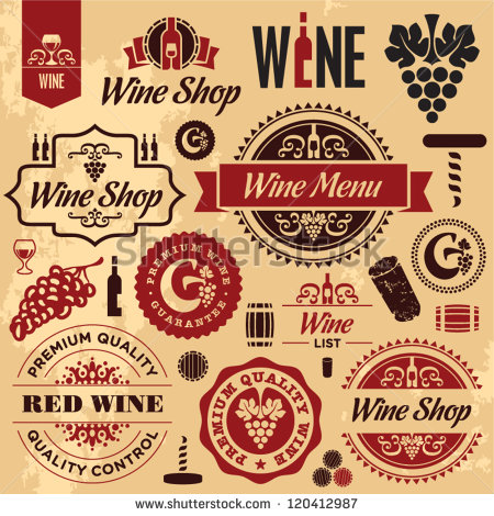 Vintage Wine Labels Art Vintage Wine Labels Art