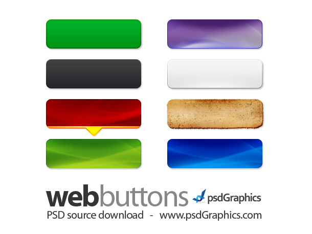 9 Web Buttons Photoshop Images