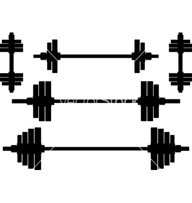 Weight Lifting Silhouettes Vector Free