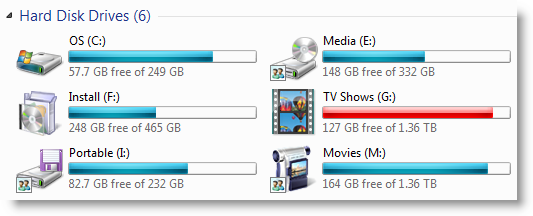 Windows 7 Drive Icons
