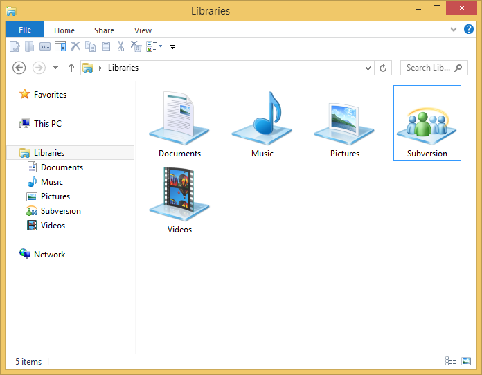 Windows 8 Change Library Icon