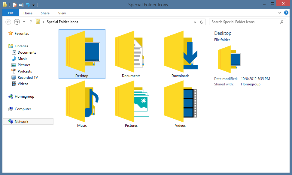 Windows Metro Folder Icons