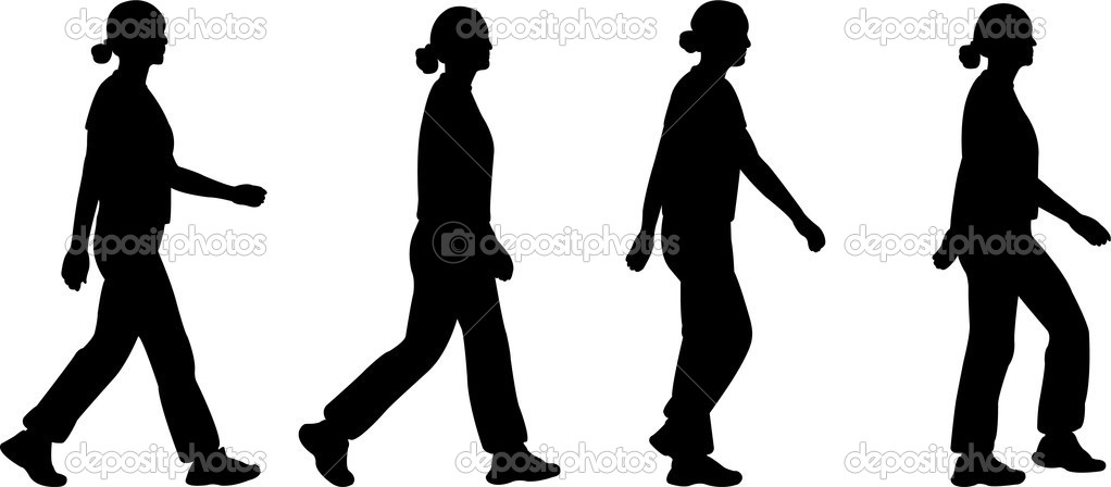Woman Walking Silhouette Clip Art