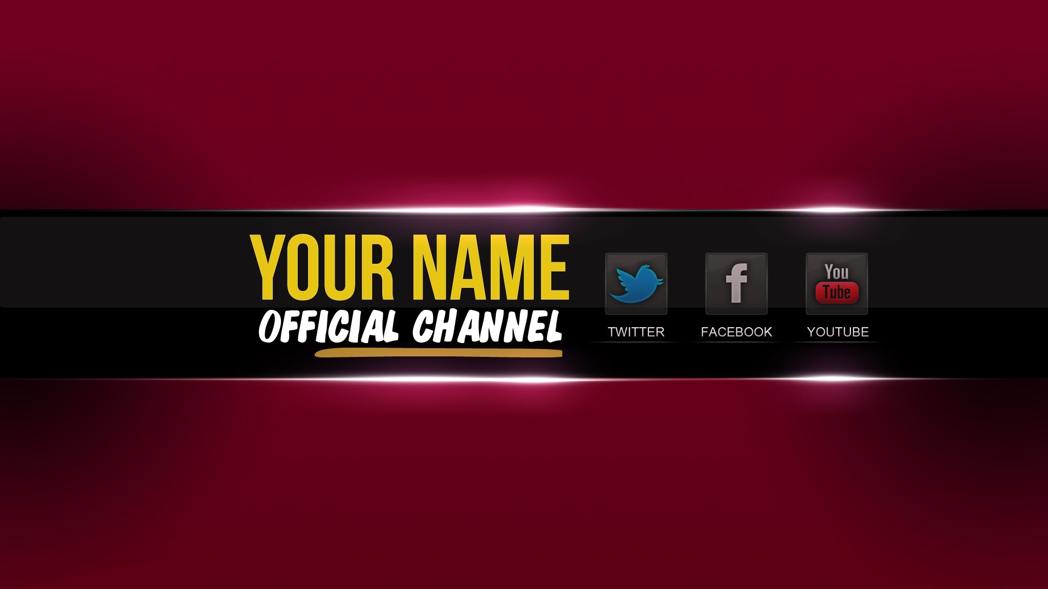 YouTube Banner Template 2015