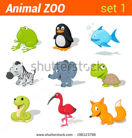 Zebra Animal Icon Set