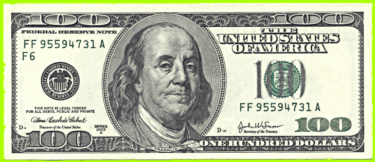 100 Dollar Bill Clip Art