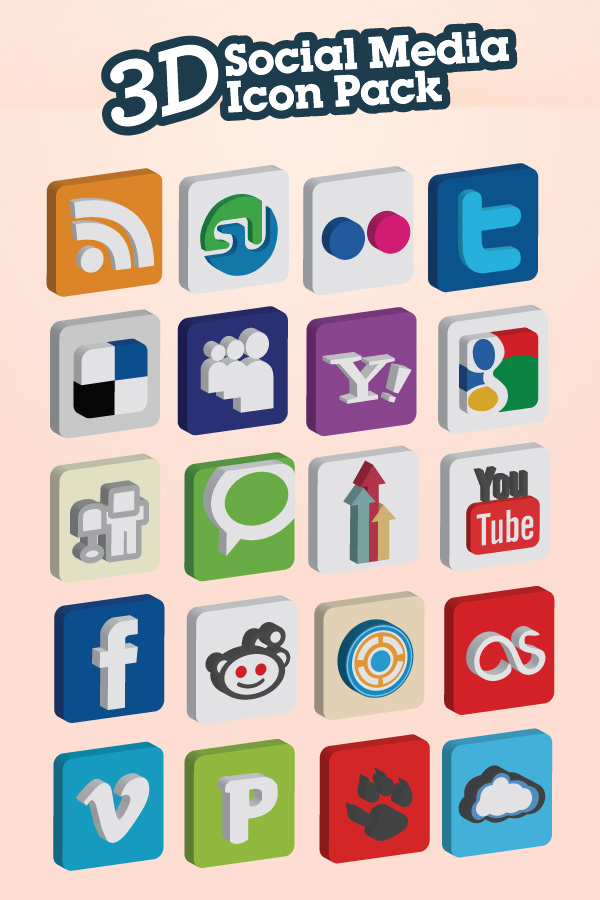 12 Social Media Icon Pack Images