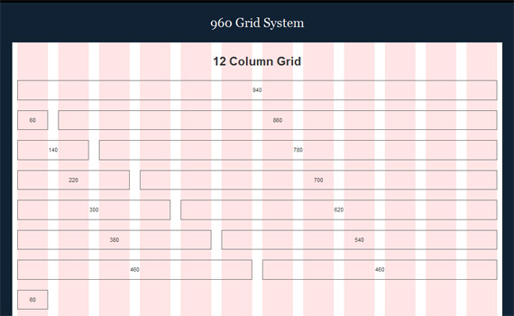 960 Grid System Template