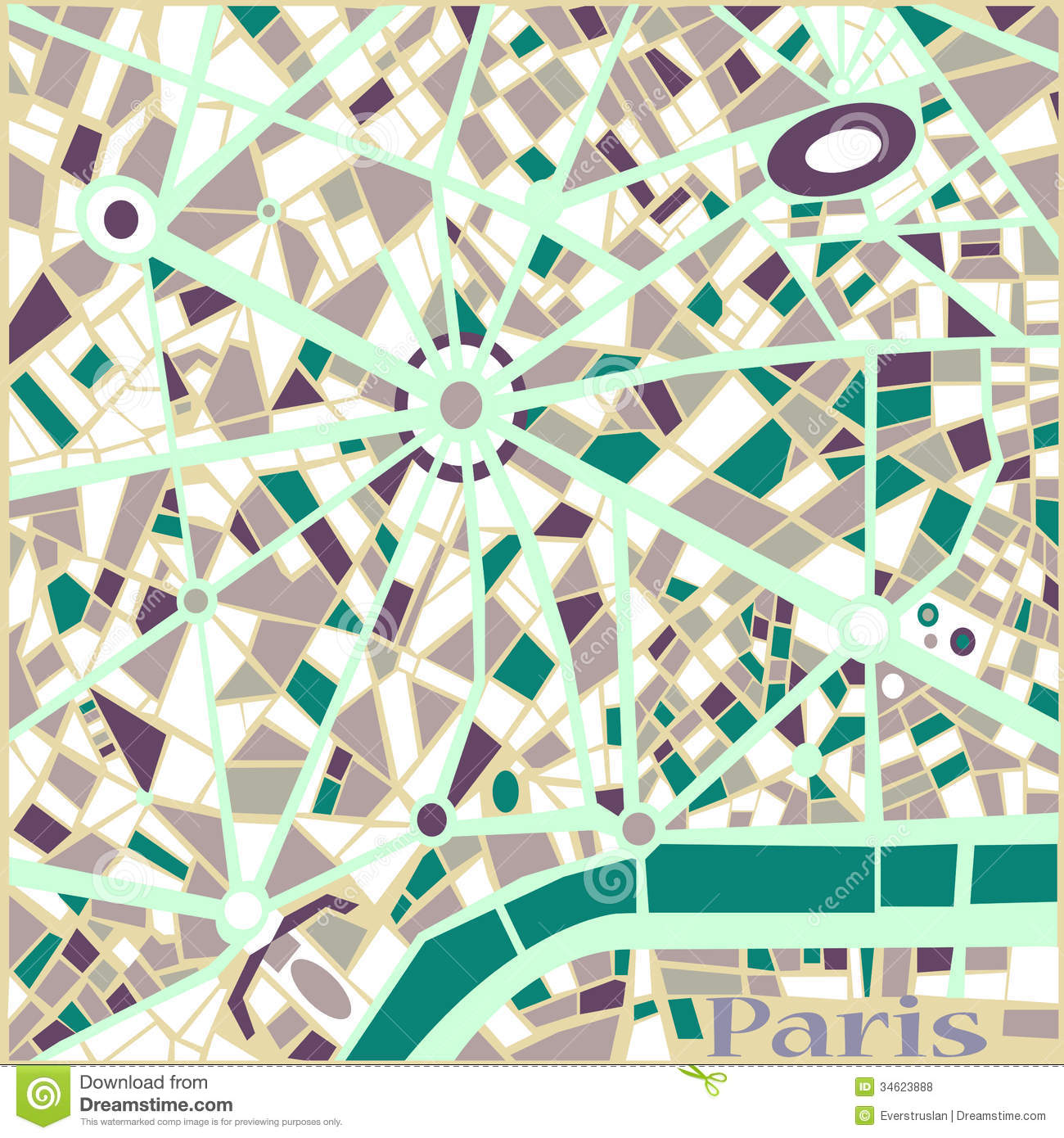 Abstract City Vector Map