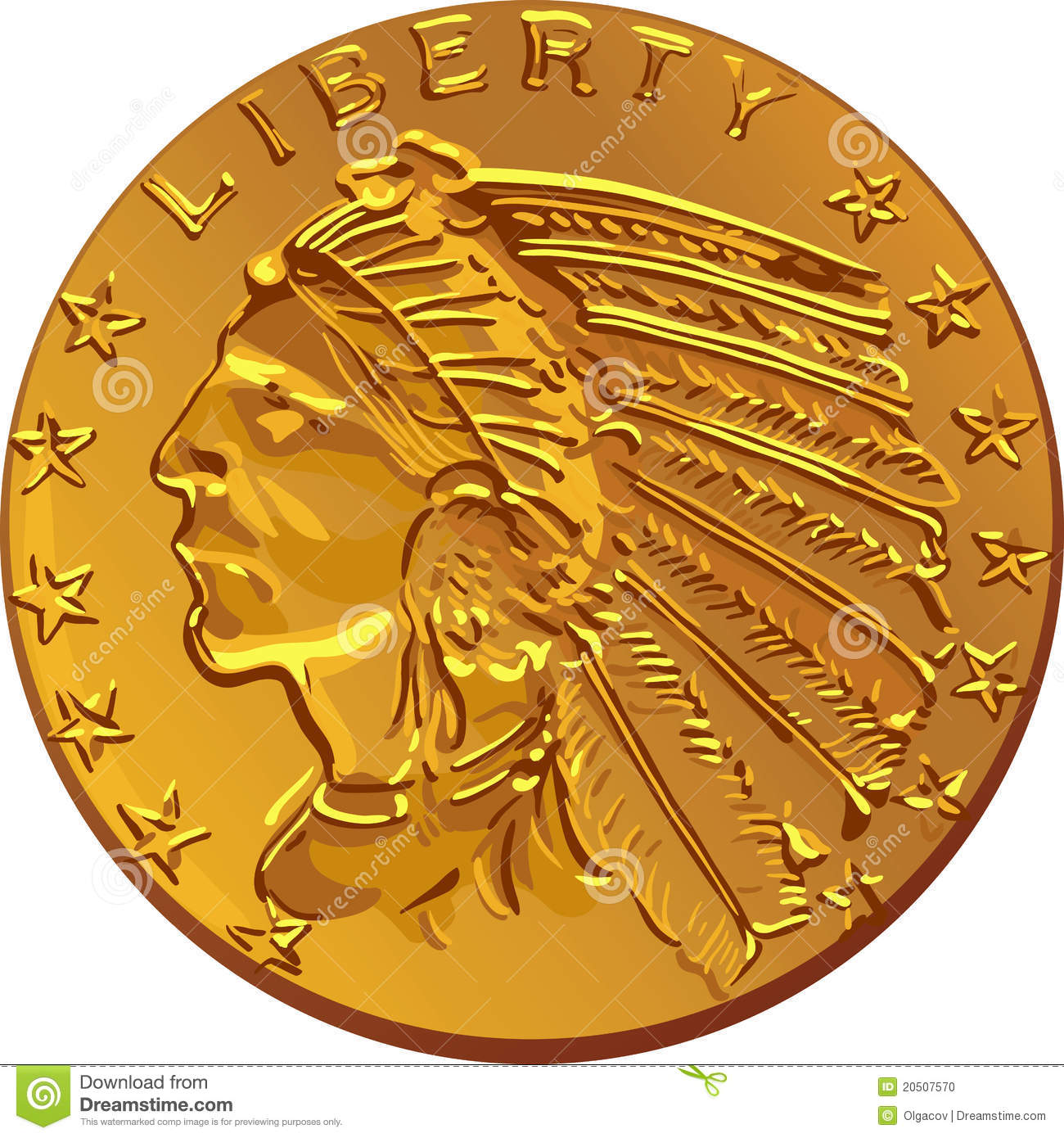 American Gold Dollar Coin