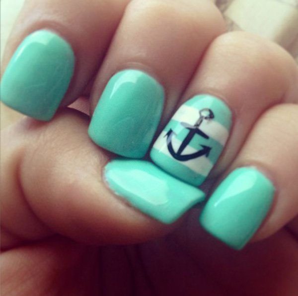 Anchor Nail Art Design