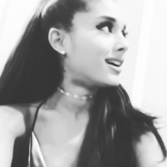 Ariana Grande Black and White Icons