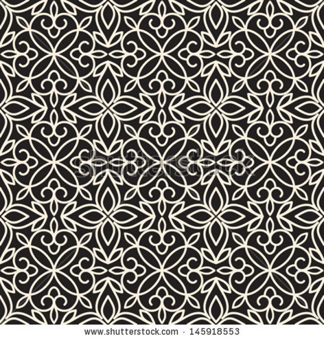 Black and White Seamless Lace Patterns