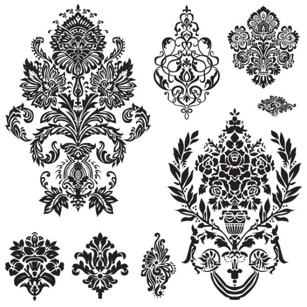 Black and White Vector Patterns