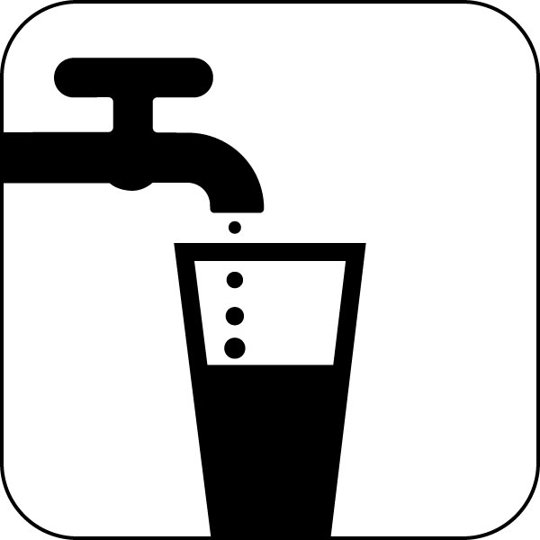 Black Drinking Water Symbol