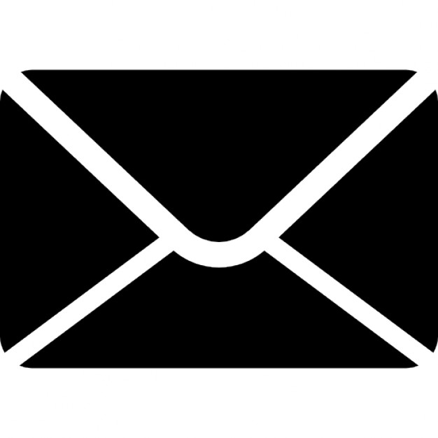 Black Email Envelope Icon