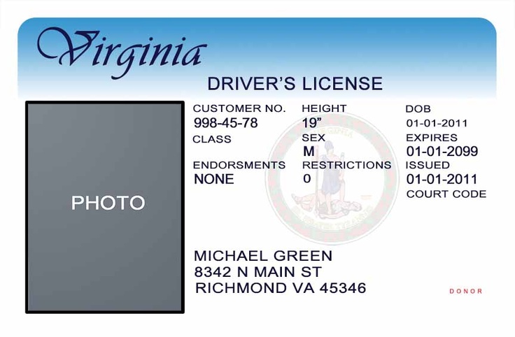 Blank Driver License Template Photoshop