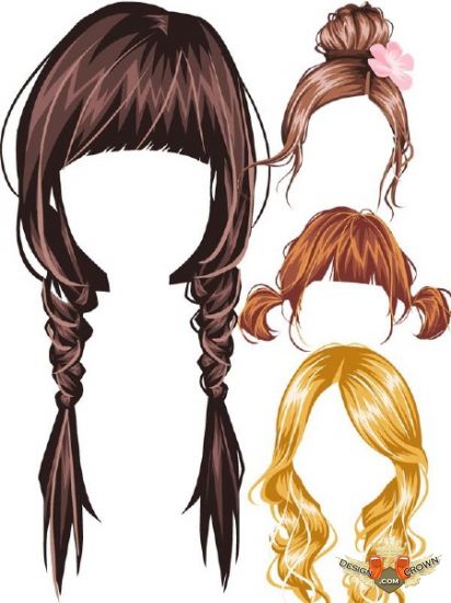 Blonde Hair Wig Clip Art