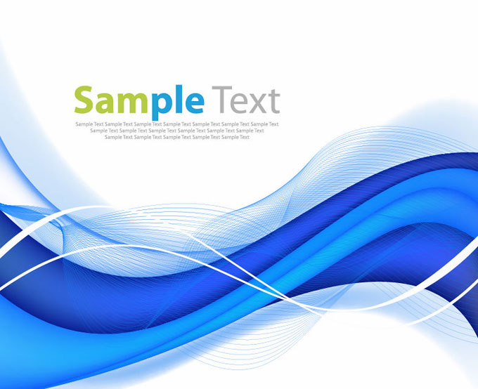 Blue Abstract Wave Vector Free