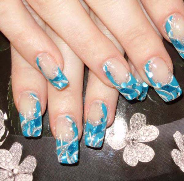 Blue Acrylic Nails Designs