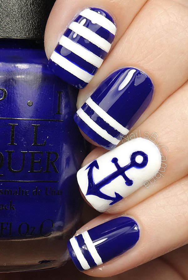 Blue Nail Art Design Blue Nail Art Design