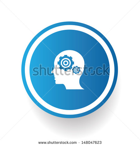 Brain Icon Thinking Gears