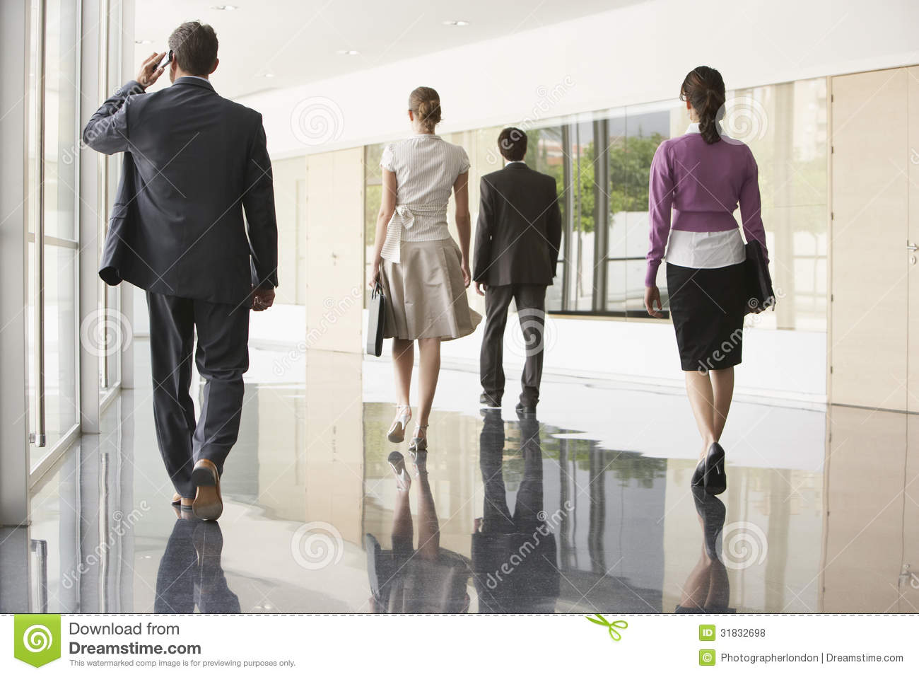 Business Office Person Walking