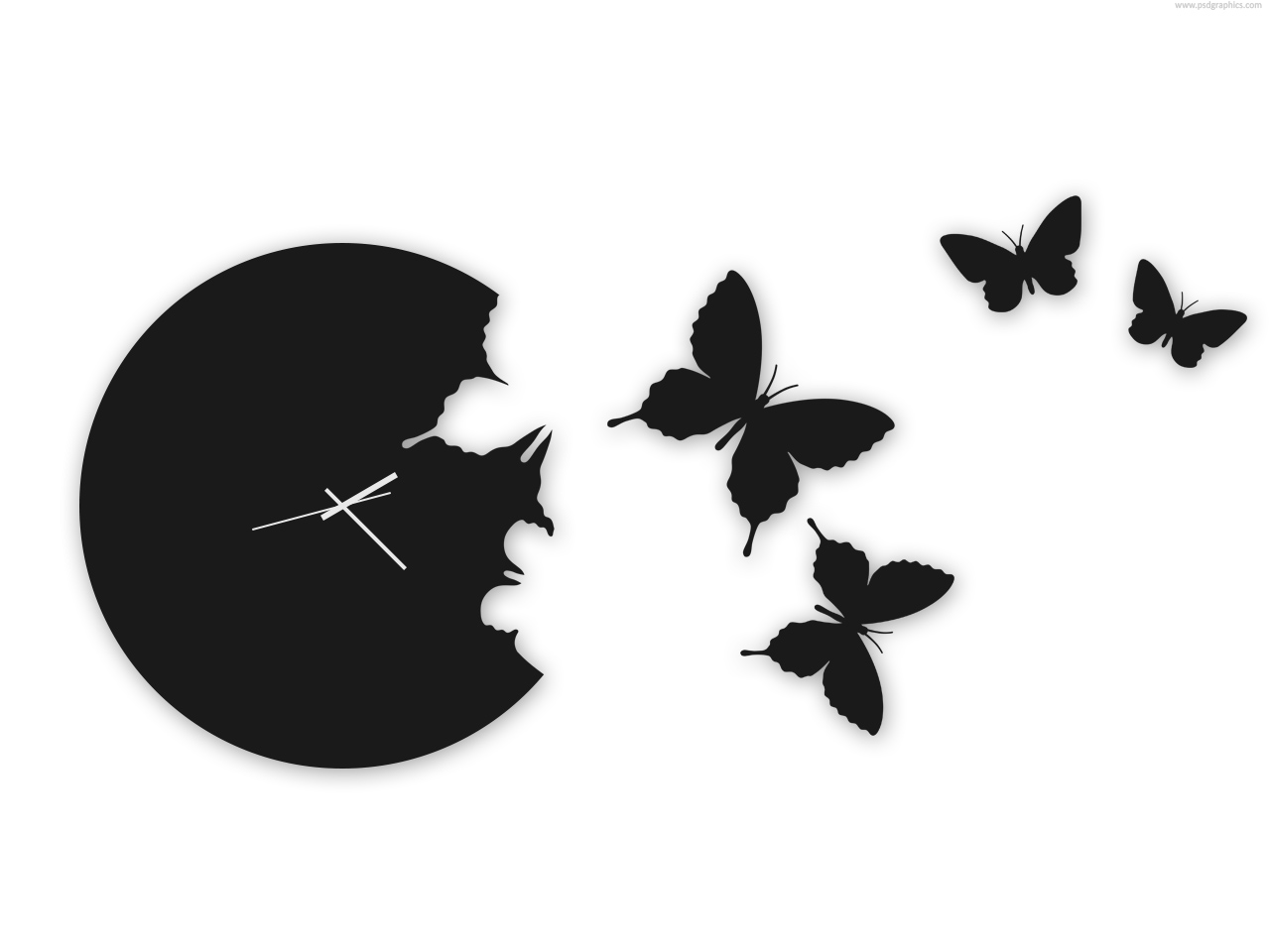 Butterfly Wall Clock