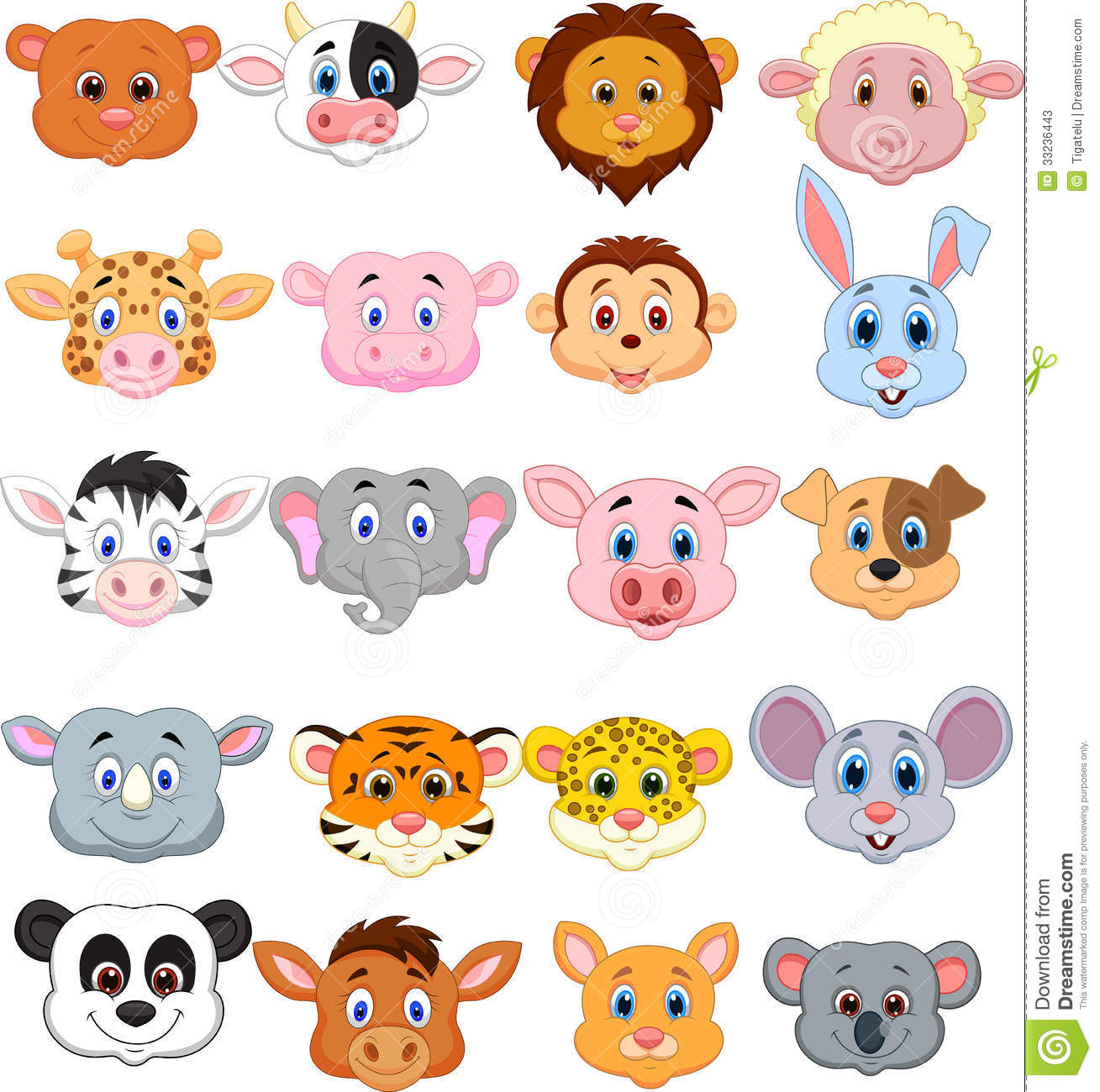 Cartoon Animal Heads