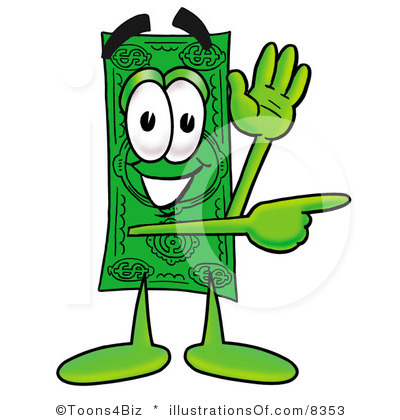 Cartoon Dollar Bill Clip Art