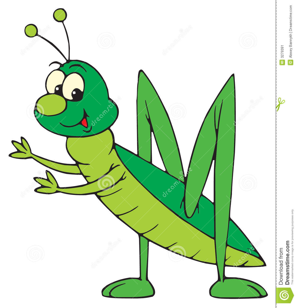 Cartoon Grasshopper Clip Art