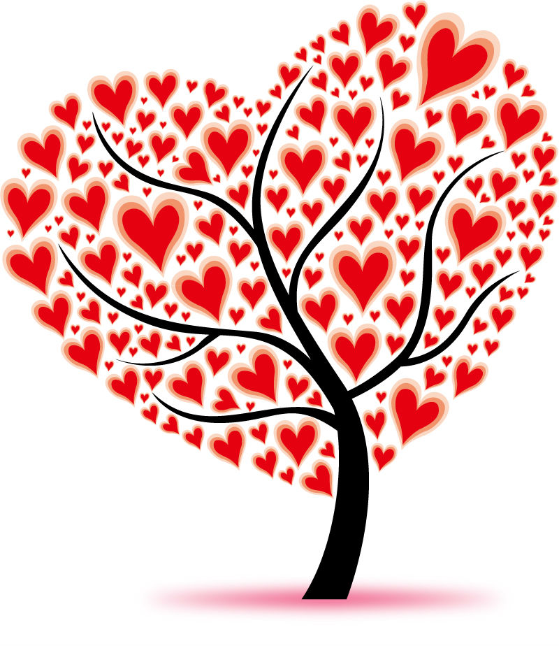 14 Photos of Love Tree Vector