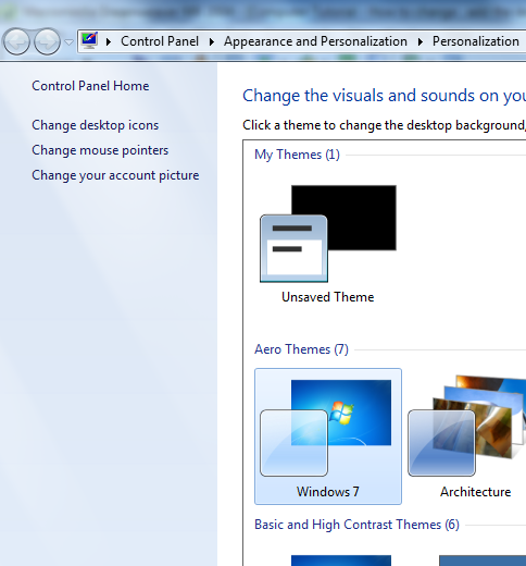 Change Desktop Icons Windows 7