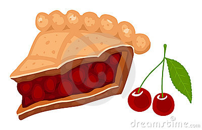 Cherry Pie Slice Illustration