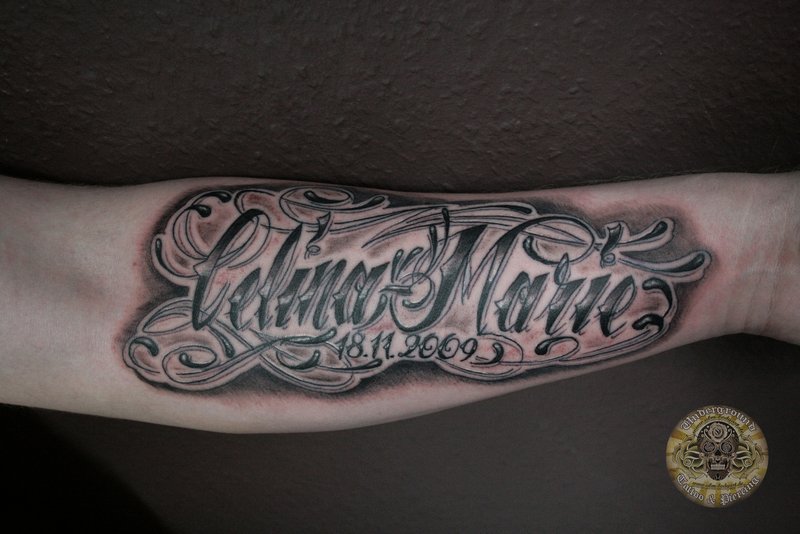 Chicano Style Tattoo Lettering