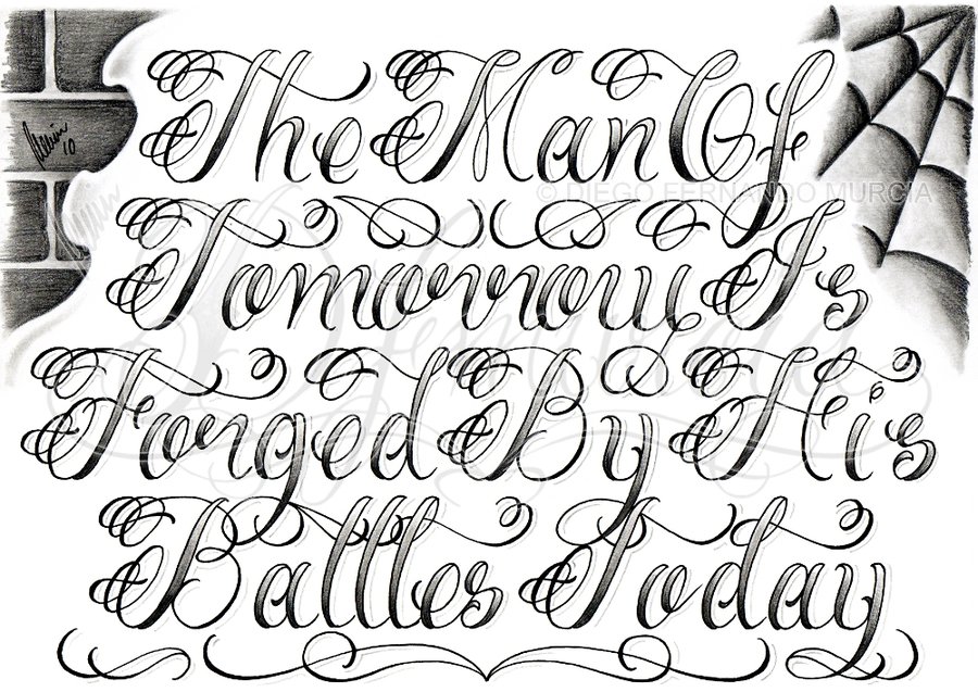 Chicano Tattoo Lettering Fonts